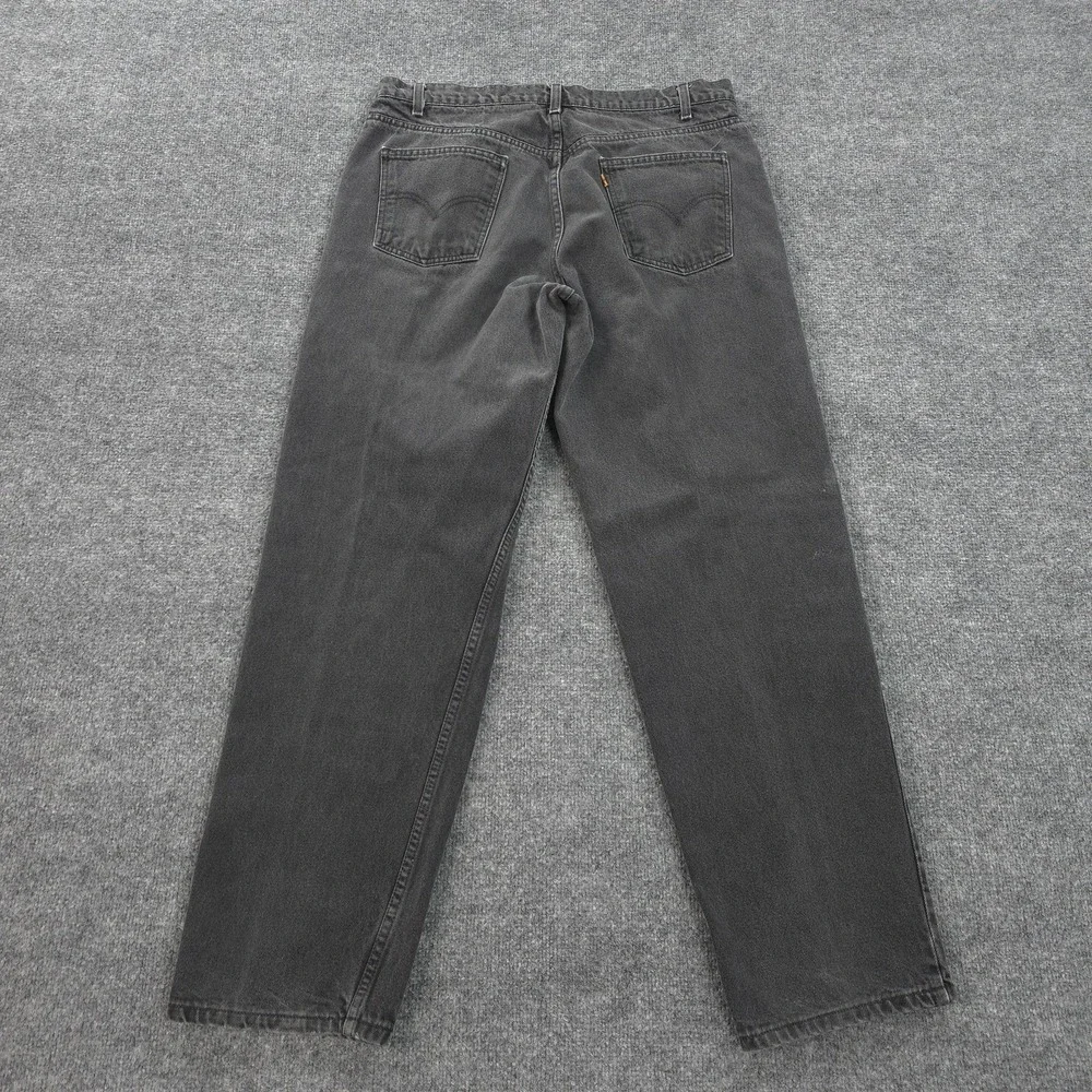 Vintage Levis Jeans Mens‎ 36x32 Black Denim 550 Relaxed Orange Tab 90s USA